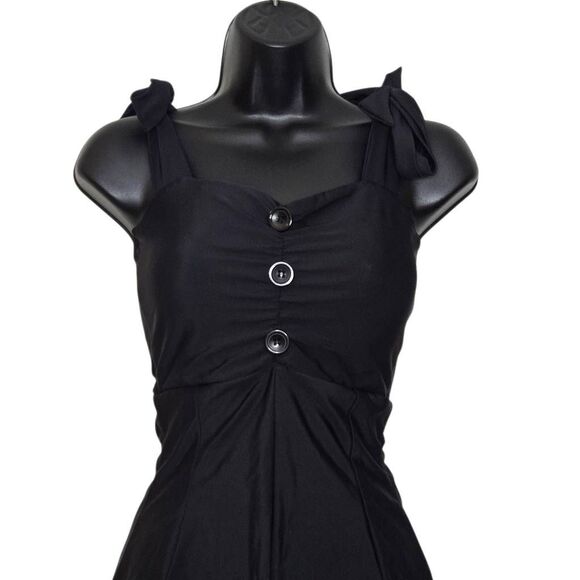 Pinky Pinups Retro Black Pin-Up Swimsuit Size Small Rockabilly - Picture 3 of 5